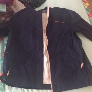 Vineyard vines blue and pink rain coat